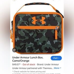 EIGHT HOUR FINAL SALE!!! Under Armour CAMO Thermal Lunchbox.  75% OFF!!